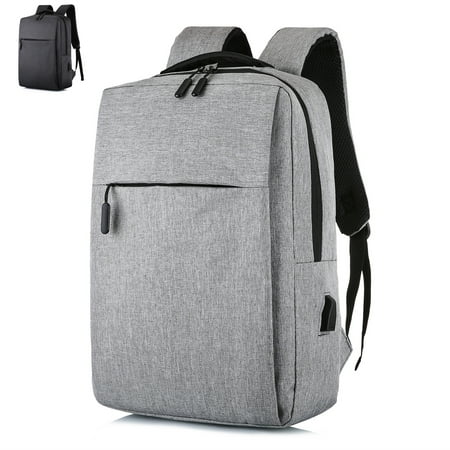 Outdoor Lightweight Commuter Backpack Men's Waterproof and Shockproof 15.6 Inch Laptop Bag(Gray)