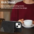 thumbnail image 3 of SaniMore for iPhone 15 PU Leather Case RFID Blocking, Back Magnetic Button Flip Wallet Cover Built-in Card Slot & Multi-Angle Kickstand Ultra-Thin Full Body Protective Shell, Black, 3 of 6