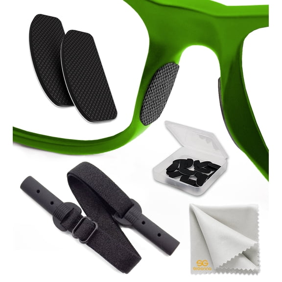 Glasses Nose Grip Non Slip - 0.5 mm Ultra Thin Eyeglass Nose Pads Anti Slip - Silicone Nose Pads Glasses Anti-Slip - Sunglass Nose Bridge Pads Glasses - 6 Pairs (Deep Black) - 0.5 mm x 7mm x 16mm