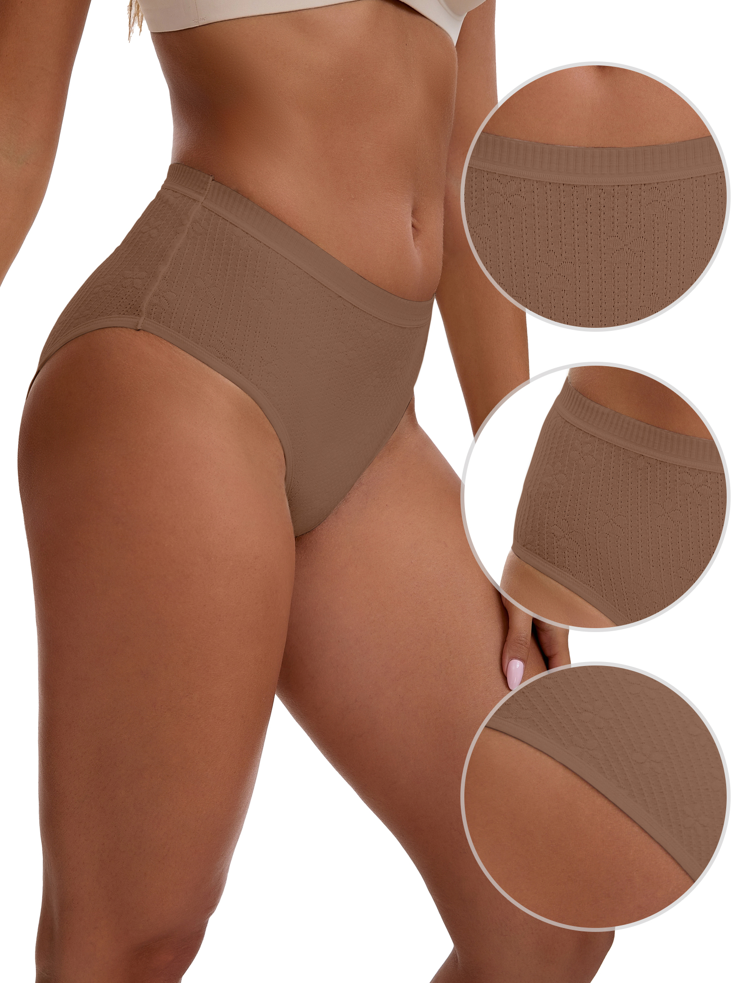 Unique Bargains Women's High Waist Tummy Control Briefs Underwear 2XL Gray