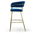 thumbnail image 4 of Set of 2 Aleck Gray Fabric Counter Stool with Antique Finish Wood Legs, 4 of 6