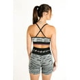 thumbnail image 2 of FRIENDS Womens Sports Bra and Biker Shorts 2 Piece Set Gray Small, 2 of 5