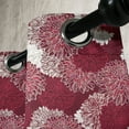 thumbnail image 2 of Ambesonne Floral Grommet Curtain Single Panel, Chrysanthemums Blooms Art, 50"x60", Maroon White, 2 of 5