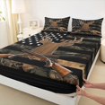 thumbnail image 3 of jejeloiu Wild Military Camo Bed Sheets,Jungle Deer Hunting King Sheets For Kids 4 Pieces, 3 of 7