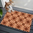 thumbnail image 3 of Bathroom Rugs 2x3 Ft, Orange Brown Flowers Non Slip Area Rugs for Kitchen Bedroom Entryway, Farmhouse Retro Abstract Floral Washable Carpet Runner Rug Floor Mats for Bedroom Home Decor, 3 of 8