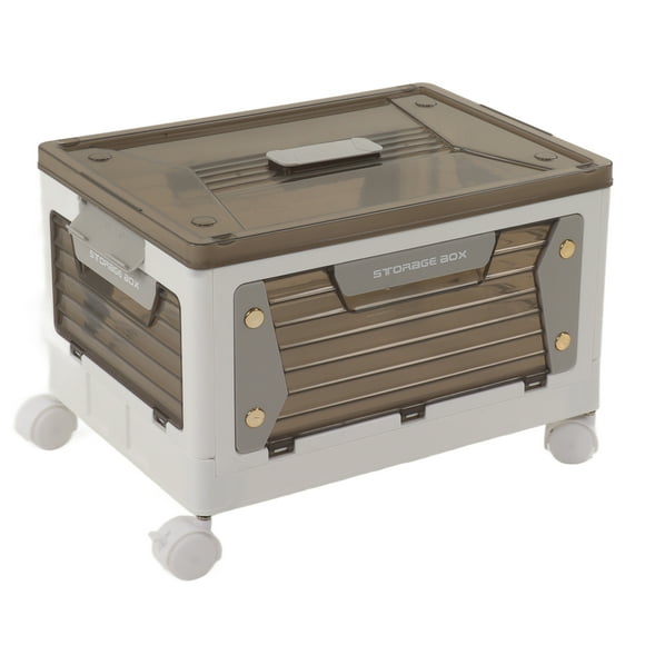 Storage Bins With Wheels, Stackable Storage Boxes With Lids Folding Storage Containers Organizer For Bedroom Living Room Kitchen Study Office