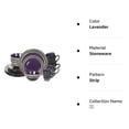 thumbnail image 7 of Stoneware Handcrafted Tree Effected Glaze Dinnerware Set (Lavender/Purple, Service for 4-16pc Set), 7 of 7
