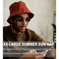 thumbnail image 5 of Oversize XXL Bucket Hat, Extra Large Unisex Reversible Cotton Bucket Hats, Double Side Wear Fishing Hat Summer Sun Hat, 5 of 6