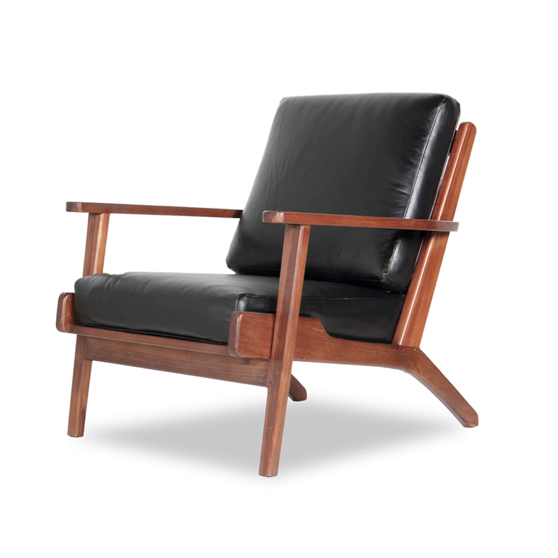 Mid Century Modern Kalley Black Leather, Swivel Recliner Chairs Mid Century Modern