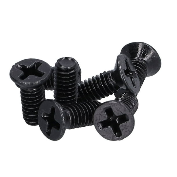 M Buder Tornillos de Cabeza Avellanada Cruzada M4x10 Acero A2-70 Galvanizado Negro 50 Piezas