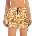 thumbnail image 2 of Balery Various Bread Pantalones cortos deportivos para mujer con forro y dos bolsillos, elásticos, para entrenamiento, gimnasio, yoga-Medium, 2 of 7