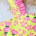 thumbnail image 5 of Coerni Kids Girl Swimsuit 2 Pieces Ruffles Floral Print Tankini Bikini Bathing Suits H𝐚lter Top Bottoms Swimming Wear, 5 of 6