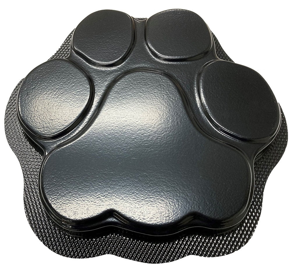 Dog paw print plaque mold 10" x 9.5" x 3/4" thick plaster concrete casting mould 