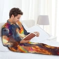 thumbnail image 6 of Sikiie Rainbow Sunset Cloud White Horse Mens Pajama Set, Soft Warm Long Sleeve Sleepwear, Cozy Button-Down Pjs for Men-Large, 6 of 7