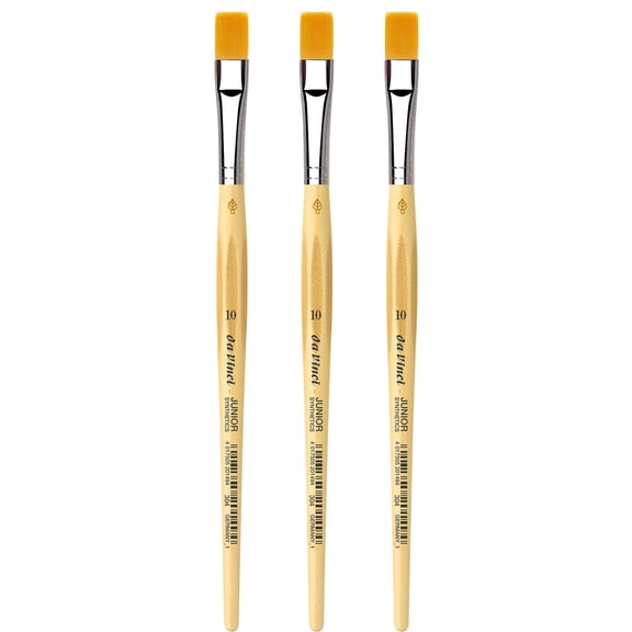 da Vinci JUNIOR Synthetics Student Brush, Synthetic, Tempera, Round, Series 304, Size 10, Pack of 3