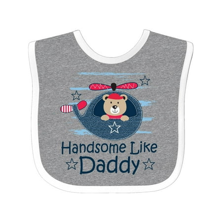 

Inktastic Handsome Like Daddy Outfit for Boy Gift Baby Boy Bib