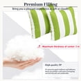 thumbnail image 2 of 18x18 Inch Outdoor Throw Pillows Set of 2, Waterproof & Fade-Resistant, Square Decorative Cushion For Patio Furniture, All Weather Outdoor Pillows (Green White Stripes), 2 of 7