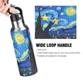 thumbnail image 2 of ALAZA Cat Starry Night Water Bottle Insulated Flask Stainless Steel Straw Lid 20 oz, 2 of 6