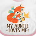 thumbnail image 4 of Inktastic Auntie Loves Me Woodland Fox Boys or Girls Baby Bib, 4 of 4
