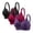 Wine1, variant on Besolor 3pc Plus Size Bras for Women High Support Full Coverage Gathered No Underwire Comfy Adjustable Strap Everyday Bralettes(X-Large,Wine1)