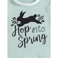 thumbnail image 5 of Toddler Baby Girl Easter Outfit Sets Cute Lace Short Sleeve Top Bunny Flared Pants Clothes, 5 of 8