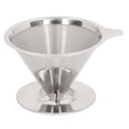 thumbnail image 1 of Pour Over Coffee Dripper, 304 Stainless Steel Slow Drip Coffee Filter, Reusable Coffee Maker Accessory for Perfect Extraction, 1 of 9