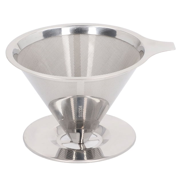 Pour Over Coffee Dripper, 304 Stainless Steel Slow Drip Coffee Filter, Reusable Coffee Maker Accessory for Perfect Extraction