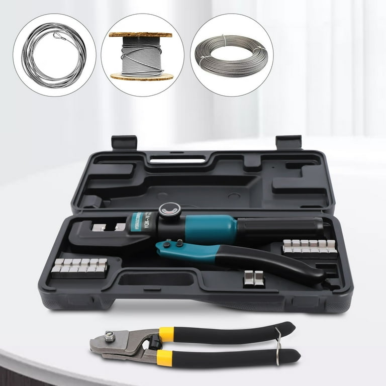 8 Ton Hydraulic Hand Crimper Tool for Stainless Steel Cable Railing Fittings for 1 8