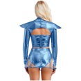 thumbnail image 2 of renvena Costume d'Astronaute Robot Cosplay Espace Halloween pour Femmes Bleu TG, 2 of 6