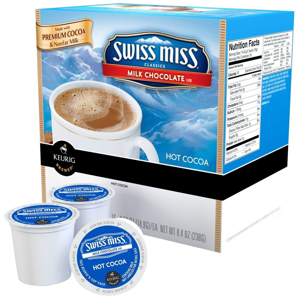 Keurig KCups Swiss Miss Milk Chocolate 16pk. One Size