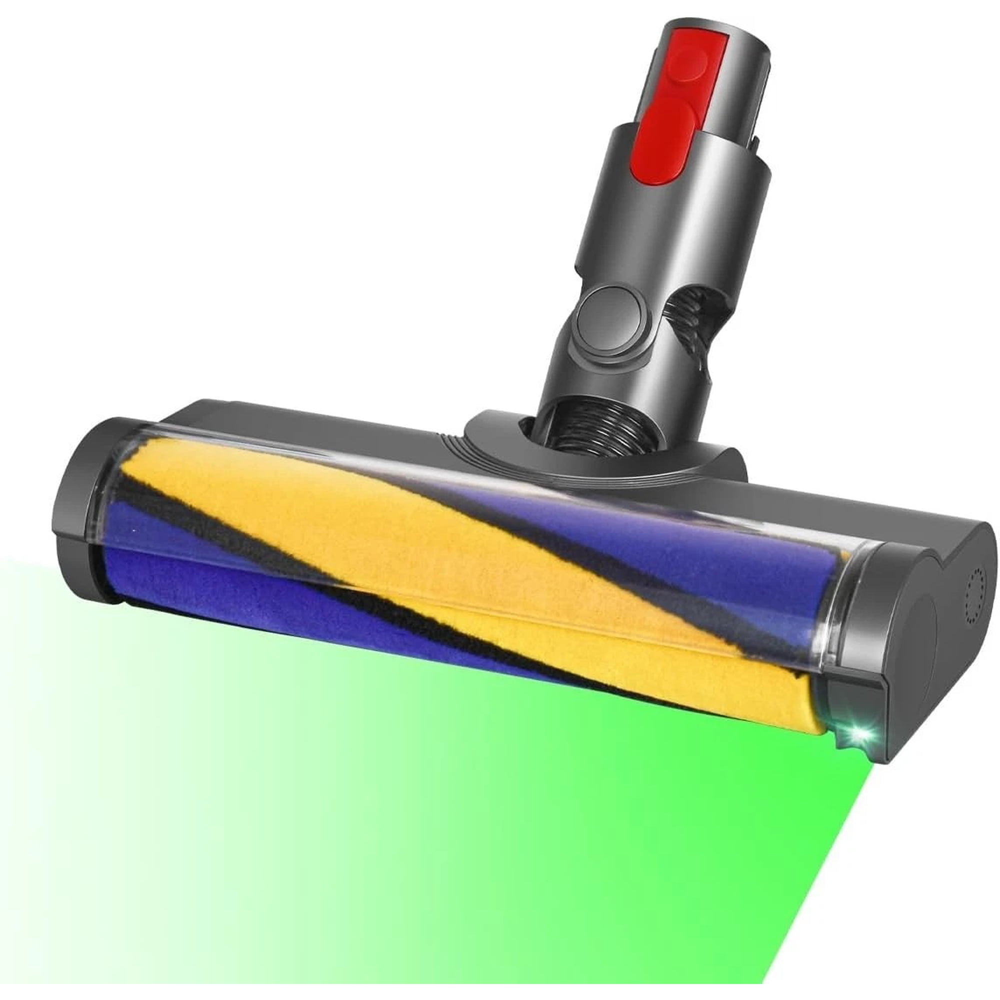 Soft Roller Brush Head for Dyson V15 V11 V10 V7 V8 Vacuum Cleaner Replacement with Green LED Light