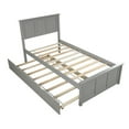 thumbnail image 5 of Platform Bed with Twin Size Trundle, Twin Size Frame, Gray (New), 5 of 9
