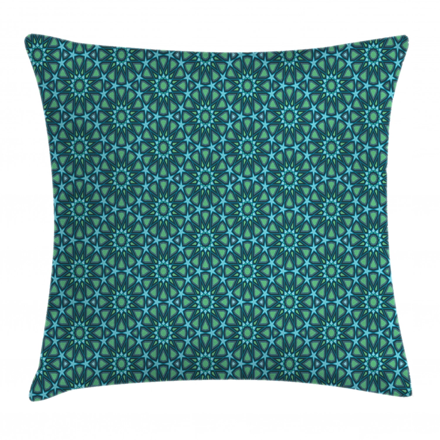 Lattice Throw Pillow Cushion Cover, Morocco Arabesque Intricate Pattern