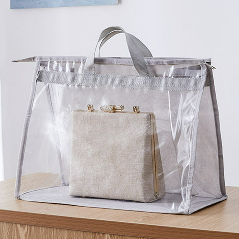 Dream Lifestyle Handbags Dust Bags, Clear Handbag Storage Organizer for  Closet, Hanging PVC Storage Bag with Zipper and Handle, Transparent  Protector for Handbags and Purse 