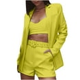 thumbnail image 2 of Idoravan Women Sets Clothing Clearance Summer Womens Two Piece Set Short Sleeve Sexy Cardigan Casual Shorts Suit, 2 of 8
