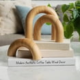 thumbnail image 2 of Home Decor Accents, Aesthetic Shelf Decor, Coffee Table Books Decor, Bookshelf Neutral Decor, Japandi Modern Decorative Object, Entryway Table Decor, Boho Living Room Decor (Natural 3pc Set Arches), 2 of 6