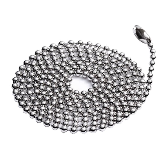 FRCOLOR Stainless Steel Ball Chain for Decoration Silver Color Great for DIY Crafts Adjustable Length Necklace