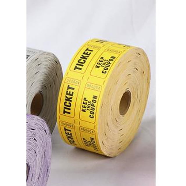 SHISUYAN 1 Roll Raffle Tickets Double Roll Raffle Event Tickets for Lotteries Sweepstakes Charity Auctions Trade Shows, Raffle Events, Classroom, Class Reward and Door Prize