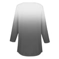 thumbnail image 4 of Womens Tops 3/4 Length Sleeve Tops Neck Casual Print Tunic T Shirts Three Quarter Length Tops Blouses For Women, 4 of 5