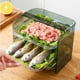 thumbnail image 5 of Estante de almacenamiento de cocina multifuncional, 1 bandeja organizadora de drenaje transparente con diseño multicapa para frutas, verduras y preparación de ollas calientes, solución que, 5 of 7
