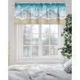 thumbnail image 5 of Ocean Beach Valances for Windows Summer Sand Waves Nature Valance Rod Pocket Light Filtering Short Window Treatments Curtains for Kitchen Bathroom Living Room Bedroom, 1 Panel, 42 x 12 Inch, 5 of 7