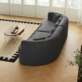 thumbnail image 5 of GVN 106.3" Space-Saving Compressied Sofa with 6 Pillows and Luxury Chenille Four-Seater, Convertible Couch with Deep Seat Design for Living Room, Bedroom, Gray, 5 of 7
