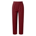 thumbnail image 5 of Tiweut Sweatpants for Women Corduroy Straight Leg Elastic Waist Long Solid Color Casual Trousers, 5 of 5