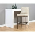 thumbnail image 3 of Home Square Paige 30" Modern Barstool with Brass Iron Legs in Cream - Set of 2, 3 of 5