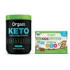 Orgain - Kids Protein Organic Nutritional Shake - Chocolate (8.25oz, 12 Pack) + Keto Collagen - Vanilla (0.88 LB)