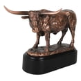 thumbnail image 6 of Lifelike North American Texas Longhorn Cow Steer Bull Bronzed Resin Figurine, 6 of 9