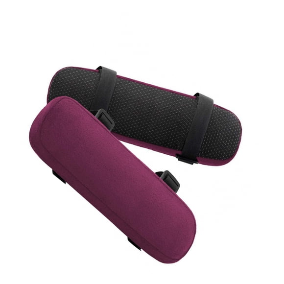 Scienceny 1 par de reposabrazos para silla de oficina en casa, reposabrazos portátil extraíble para ordenador, cojín de soporte para brazos, Artesanía Púrpura