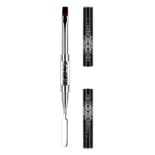 Double Ended Gel Nail Brush, Fine & Flat Head, For UV/LED Gel Polish Application