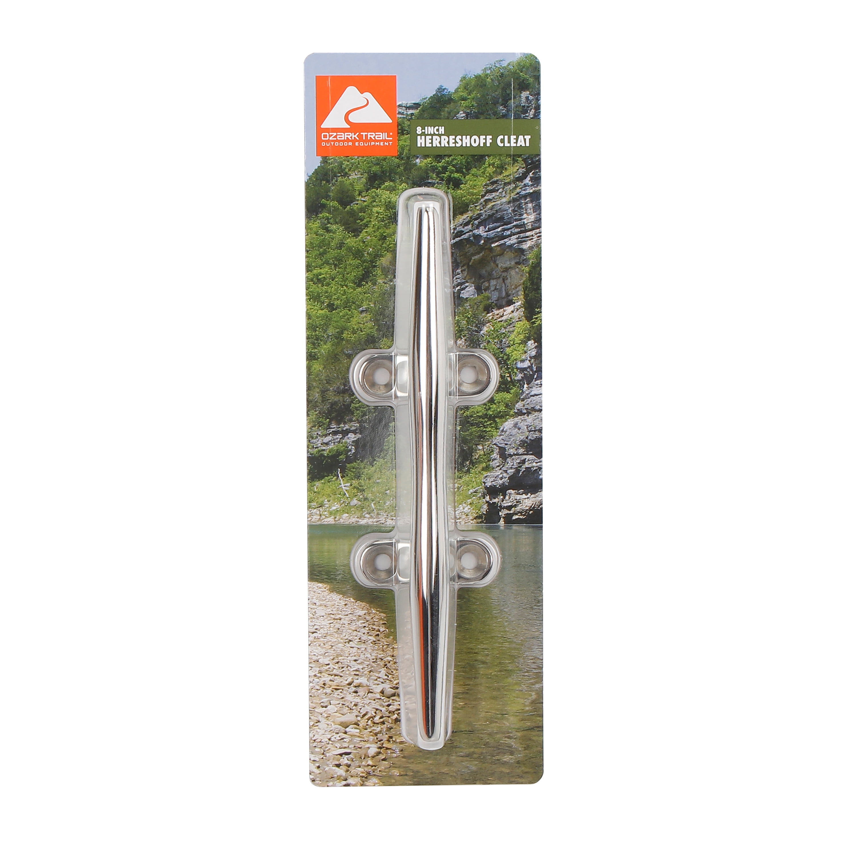 Ozark Trail 8" Herreshoff Stainless Steel Boat and Dock Cleat, 1 Pack
