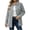 Gray, variant on Womens Waffle Jacket Button Down Collared Coat Long Sleeve,Outwear Shaket,Spring,Fall,With Pockets,Casual Soft Comfort Tops for Work,Business
